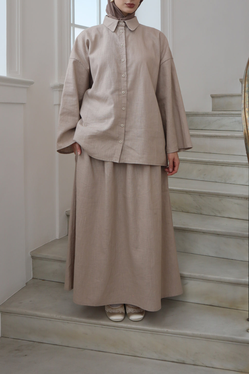 The Essential Linen Skirt - Sand