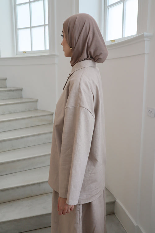 The Essential Linen Shirt - Sand