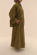 The Essential Linen Skirt - Olive Green