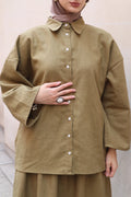 The Essential Linen Shirt - Olive Green